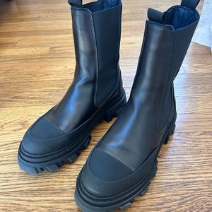 GANNI Mid Calf Chelsea Boots